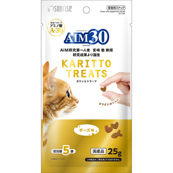 [Marukan Sunrise] AIM30 Crispy Treats Cheese Flavor 5g x 5 bags of cat treats