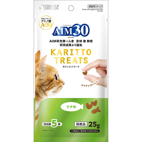 [Marukan Sunrise] AIM30 Crispy Snacks Tuna Flavor 5g x 5 bags of cat snacks